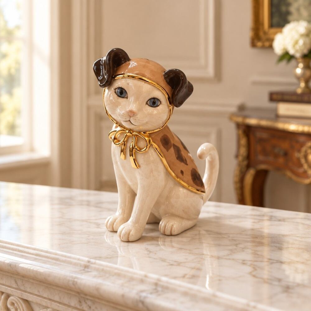 BRAND NEW Lenox Puppy Cat FIGURINE 5.1" Halloween IN BOX